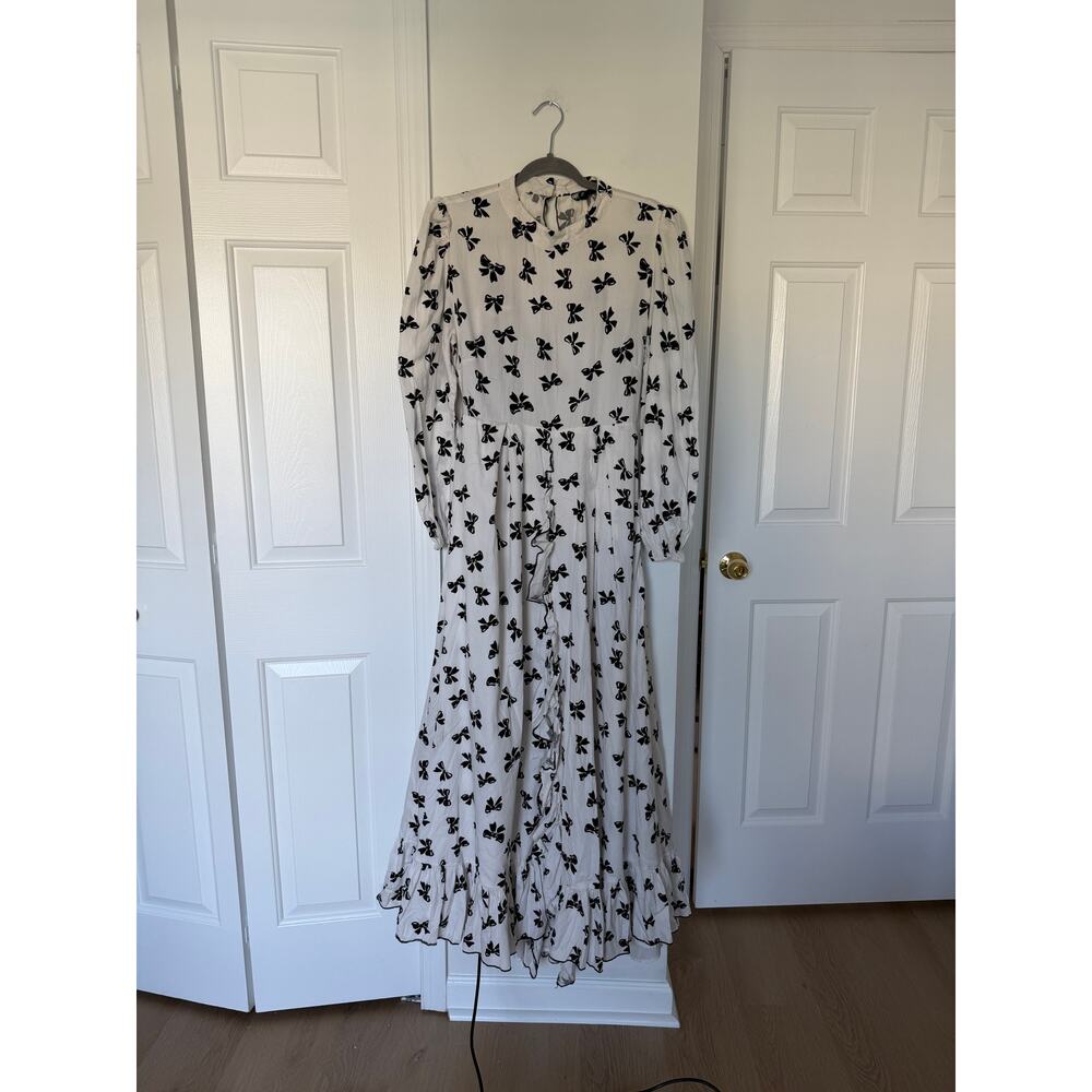 Sister Jane White Maxi Dress with Black Bows & Cutout Back - Picture 3 of 7